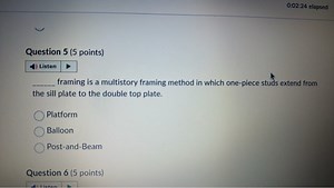 _ framing is a multistory framing method in which one-piece stu... | Filo