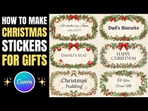 How to Make Cute Christmas Gift Labels in Canva!