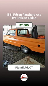 New Listings on Falcon For Sale! 1.) 1962 Ford Ranchero located in Julesburg, CO - $1,500 2.) 1961 Falcon Ranchero And 1961 Falcon Sedan located in Plainfield, CT - $7,500 3.) 1963 Ford Falcon located in Philadelphia, PA - $6,800 4.) 1962 Ford Falcon located in Pequannock, NJ - $3,000 To get more info on these Ford Falcons and see more, visit the marketplace section on our website. #fordfalcon #fordfalconforsale #falconforsale #classicfordfalcon #classiccar #fordmuscle #ford | Falcon For Sale