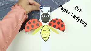 DIY Ladybug For Kids | Easy Paper Ladybug Making Idea | Handmade Paper Toy #paperladybug #papercraft #ladybug #diy #howtomake #origami #handmade #origamicraft #kidscraft #kidscrafts #papertoy #backtoschoolcrafts | Ezzy Crafts DIY