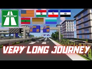 Minecraft Highway Trip | INTERCONTINENTAL JOURNEY | Driving trought 7 COUNTRIES in RTS Server !