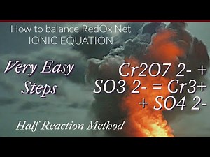How to Balance Cr2O7 2-+ SO3 2- = Cr 3+ + SO4 2- by Half Reaction Method #balancingredoxequations