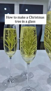 Christmas tree in a glass Simply trim some rosemary, add water to a glass, freeze and voila - a mini festive tree. Just be warned, your drink will taste like rosemary! | The Michael Griffiths