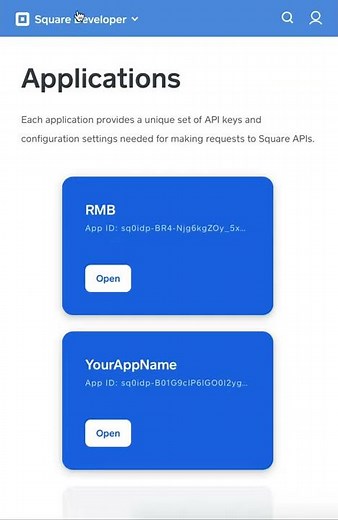 Square | How To Retrieve Application ID and Access Token