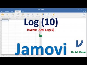Log10 and Anti log in Jamovi