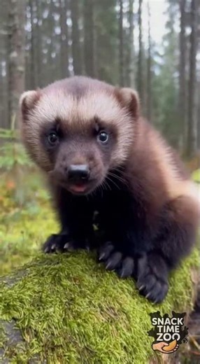 Wolverine wastes no time with a berry snack 🐾🫐