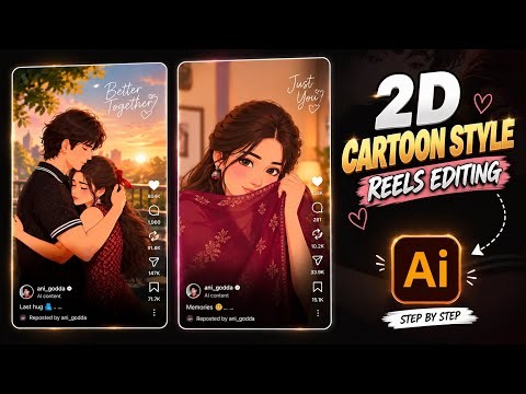 How to Make 2D Cartoon Style Reels | How to Create Cartoon Style Reels Video | 2D Animation Video
