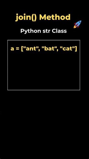 10. join() method in String class | Python #coding #datascience