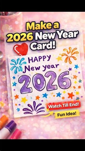 Easy 2026 New Year Card Idea – DIY Greeting Card Tutorial (Must Try!)