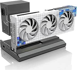 Bewinner External GPU Dock for Thunderbolt 3 Laptops, Supports USB4.0 40Gbps, PCIe 32Gbps, RJ45 Gigabit Ethernet, M.2 NVMe SSD Slot, Daisy Chain, 60W PD Charging