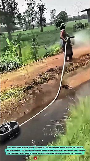Portable Water Pump from the River! 💦 A Practical Solution for Irrigation and Spraying