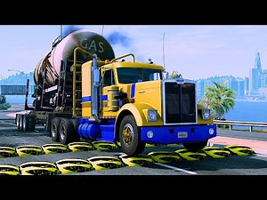 Trucks and Cars vs speed bumps | BeamNG Drive 486