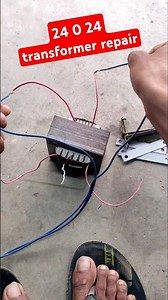 24 0 24 Step down transformer winding #transformawinding #transformer