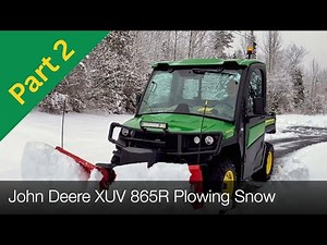 John Deere GATOR XUV 865R plowing snow in Maine with a WESTERN V-Plow. [PART 2]