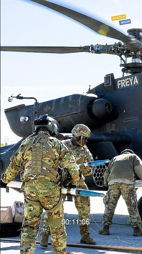 US Army Prepare AH-64 Apache helicopters for a live-fire exercise