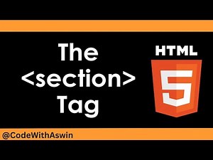 SECTION TAG TUTORIAL IN HTML FOR BEGINNERS💻 | TAMIL | #htmltutorial #beginners #section #html #html5