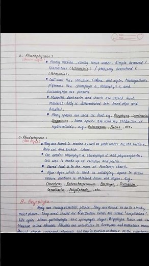 class 11th botany kingdom plantae short notes