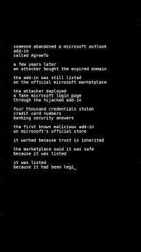 someone abandoned a microsoft outlook add-in\nca...