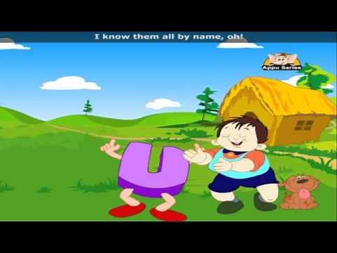 The Vowel Song with Lyrics - Nursery Rhyme