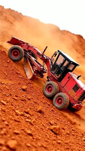 Mini Grader Dominates Red Dirt Hill! 🚜💨 RC Heavy Equipment Action!