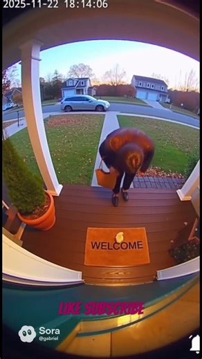 Chick explodes on front porch.