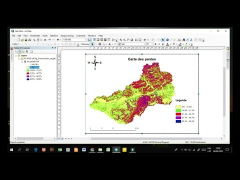 Arc GIS Mise en page d'une carte Titre+Légende+Echelle