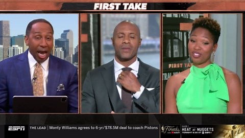 Stephen A. Smith introduces Monica McNutt, Jay Williams on First Take