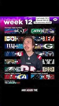 NFL Week 12 starts tonight, here are my picks with 3 big shocks! 👀🏈