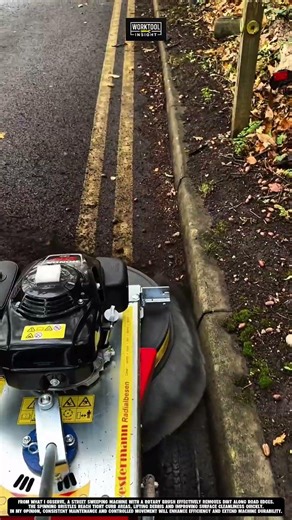 Street Sweeping Machine Using Rotary Brush | best for Road Edge Cleaning #tool