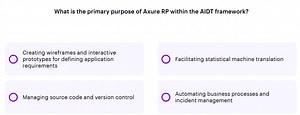 What is the primary purpose of Axure RP within the AIDT framewo... | Filo