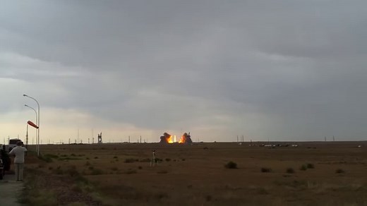 Russian Rocket Crashes and Explodes, Spilling Fuel