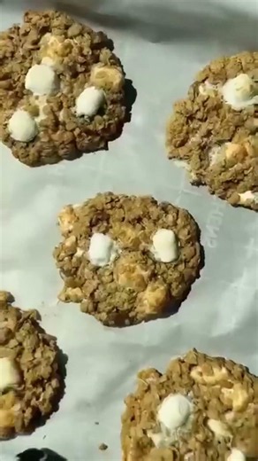 Peanut Butter Crunch Smores Cookies #dessert #easyrecipe #cookies
