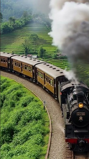 The Vintage Train Chugs Uphill Evoking 1950s West Java Nostalgia #train #railway #locomotive #pov