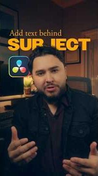 How to add text behind your subject in Davinci Resolve 🤯 #davinciresolve #davinciresolvetutorials