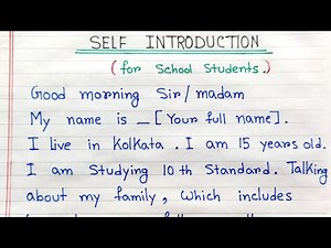 Self introduction students |How to introduce yourself in English |Tell me about yourself for student