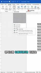 359K views · 8.3K reactions | Texto de Word a tablas #words #office #tutorial | Yerrihz | Facebook