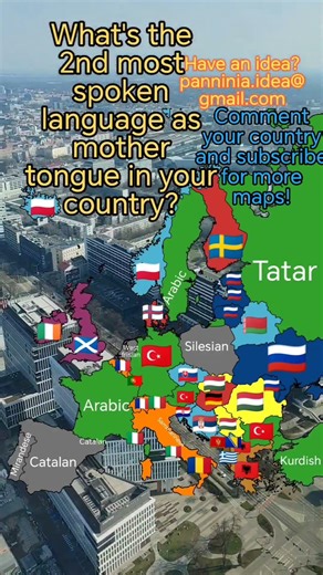 What's the 2nd most spoken language in your country? #mapping #language