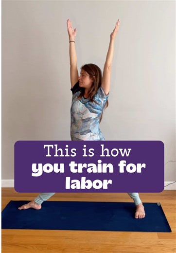 Have you thought about practicing for labor? You might be reading the books, taking a childbirth class, and learning coping skills for labor. That’s important. But it’s just as important to practice those skills when you’re uncomfortable, not only when you’re relaxed. It’s easy to breathe and stay calm when your body feels good. It’s much harder when sensations are strong. Try this: Hold Warrior II or a wall squat (we call these “mock contractions”). Focus on slow, steady breathing, then add a m
