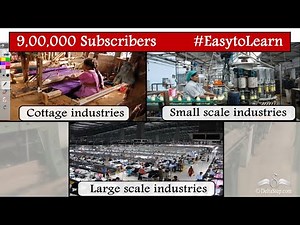 Types of industries - cottage, small scale and large scale