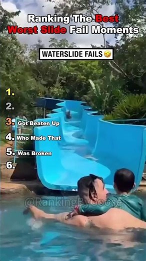Ranking The Best Worst Slide Fails 💀 #slidesfails #ranking