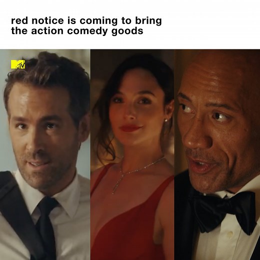 Not sure what we did to deserve Ryan Reynolds, Dwayne Johnson and Gal Gadot in one Netflix movie 🍿❤️ | MTV UK
