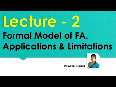 Formal Model of FA, Application and Limitations | Lecture 2