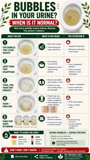 Bubbles in Urine: When Is It Normal? 🫧 Foamy Urine & Kidney Health #urine #shorts #health