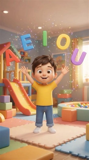 ¡APRENDE LAS VOCALES A E I O U! 🎉 | Video Educativo para Niños #shorts #kids