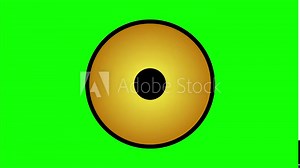 Rotating blinking nuke sign symbol animation motion graphics