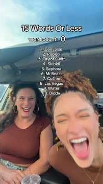 15 Words Or Less Game!