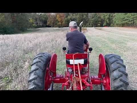 Farmall 460 and AC 72 all crop Harvesting Soybeans