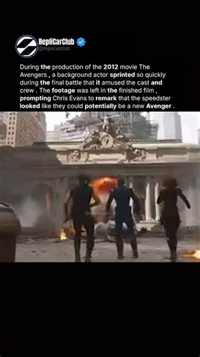During the production of the 2012 movie The Avengers, a background actor sprinte...