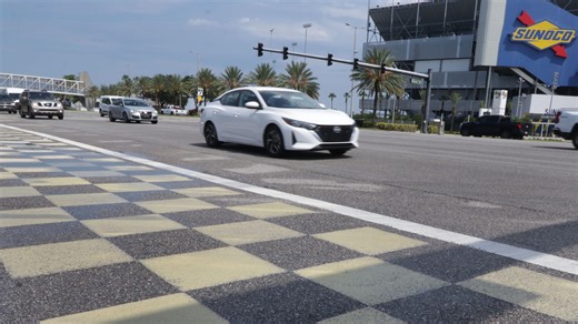 State paints over checkered flag crosswalks at NASCAR headquarters in Daytona