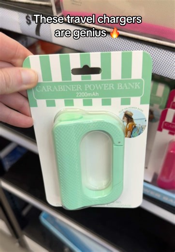 @Five Below has new travel chargers & power banks that are SO GENIUS! The carabiner power bank clips on to anything, and the travel smart watch charger clips on like a keychain is so compact with no cord! #fivebelow #fivebelowfinds #powerbank #travelmusthaves #shoppingfinds